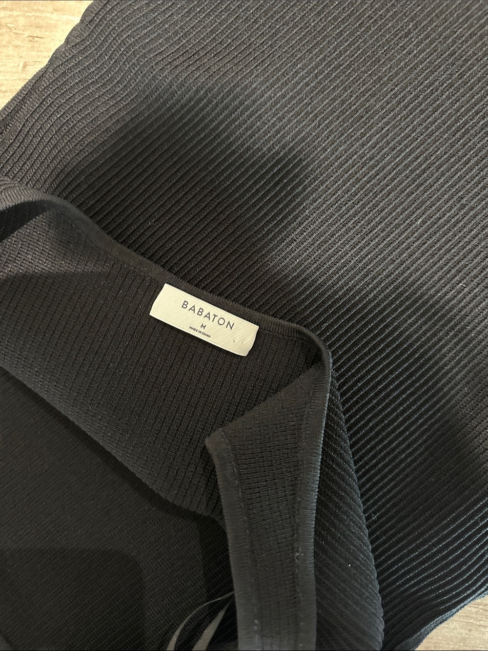 Babaton Black Ribbed Mini Tank Dress - Picture 3 of 3